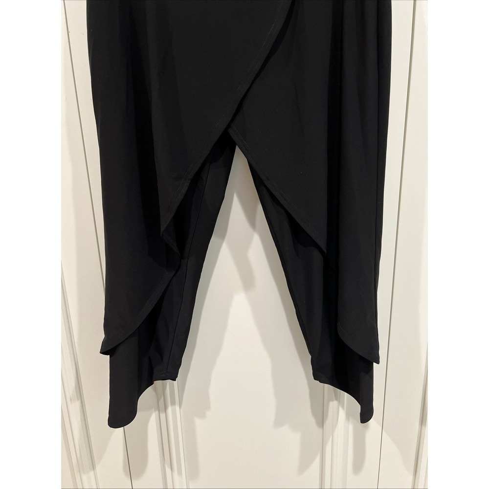 Sympli Black Cropped Pull On Pants Women's Size 10 Lagenlook Minimalist Artsy - Picture 3 of 8